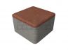 Тротуарная плитка «Квадрат» красный 100x100x60
